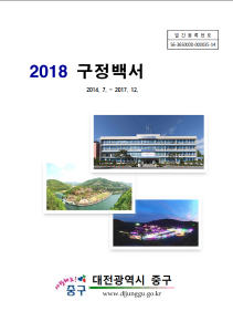 대전 중구청 Web Book 2014년 7월~2017년 12월 구정백서 표지
