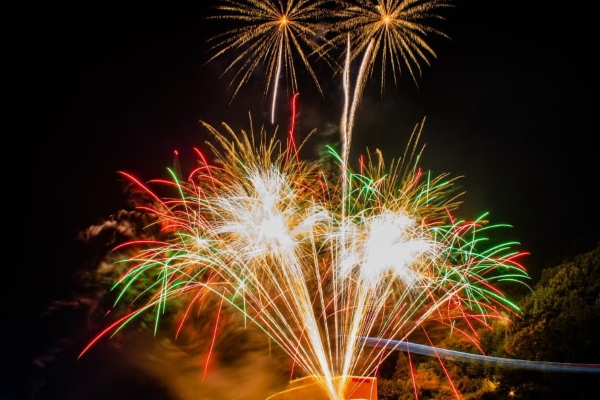 효문화뿌리축제 불꽃놀이 사진