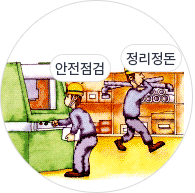 산업현장 안전점검/정리정돈 하는 모습