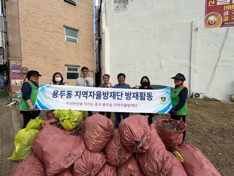 용두동 자율방재단 공한지 정비 활동 이미지