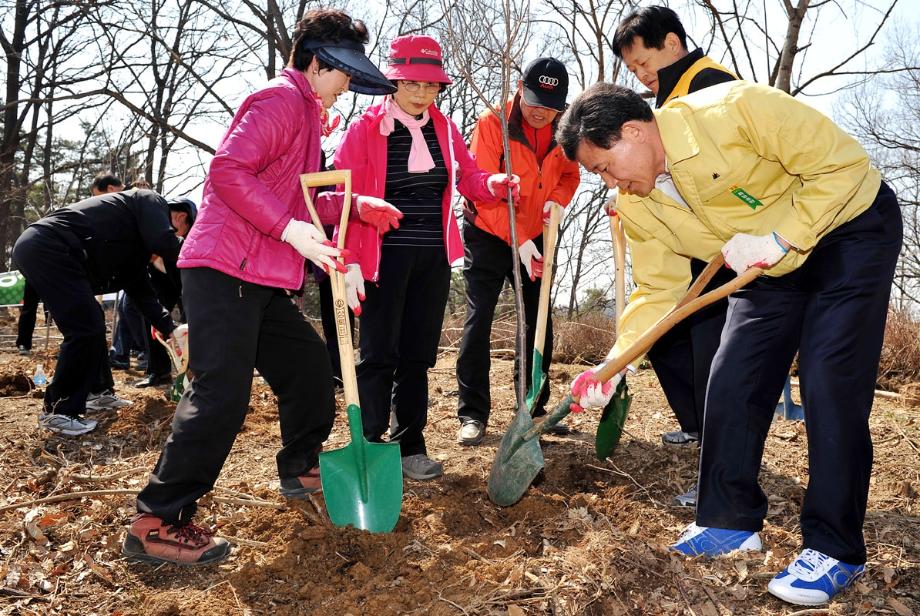 중구, 나무심고 가꾸기 행사 전개 이미지