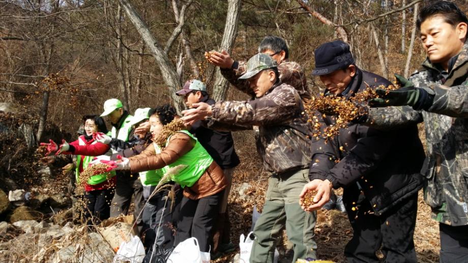 야생동물 먹이주기 및 자연정화 활동 실시 이미지