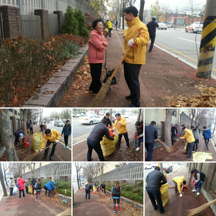 낙엽쓰레기 대청소 이미지