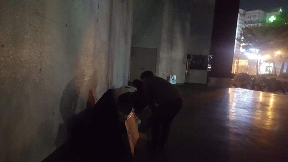 혹한기 거리 노숙인 현장점검 및 확인 이미지