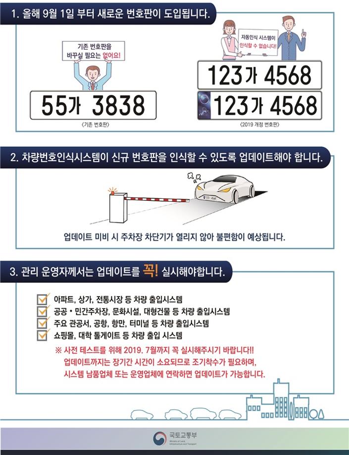 신규 자동차번호판 도입 안내 이미지