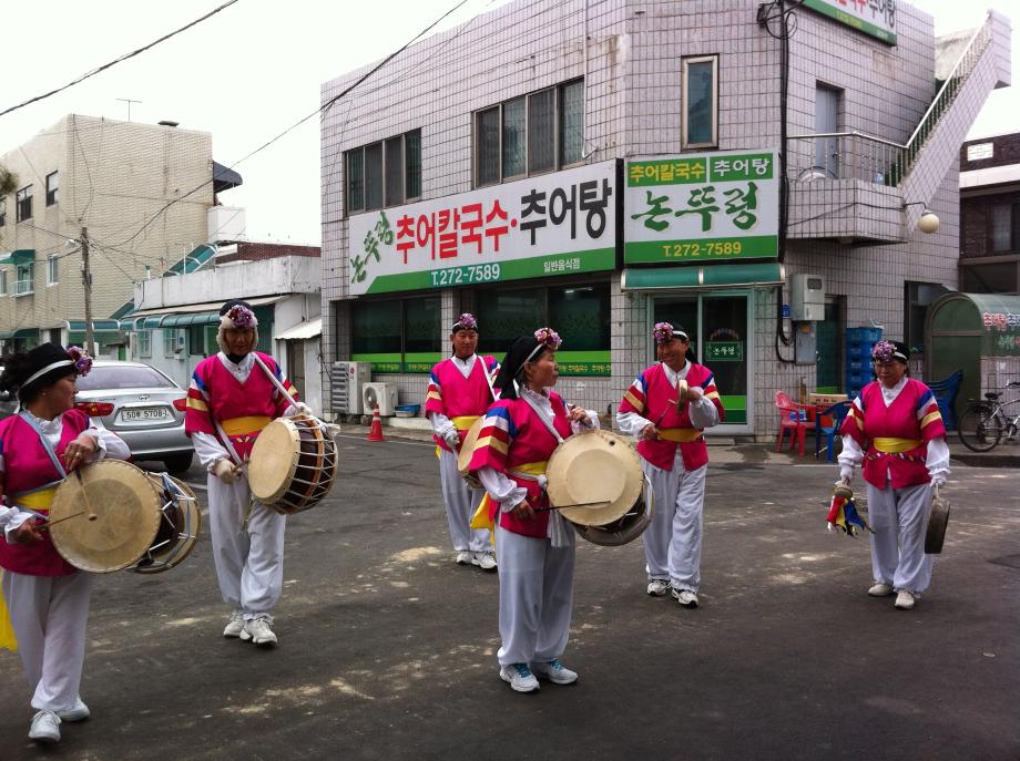 농악교실, 대보름 맞이 동주민센터 지신밟기 이미지