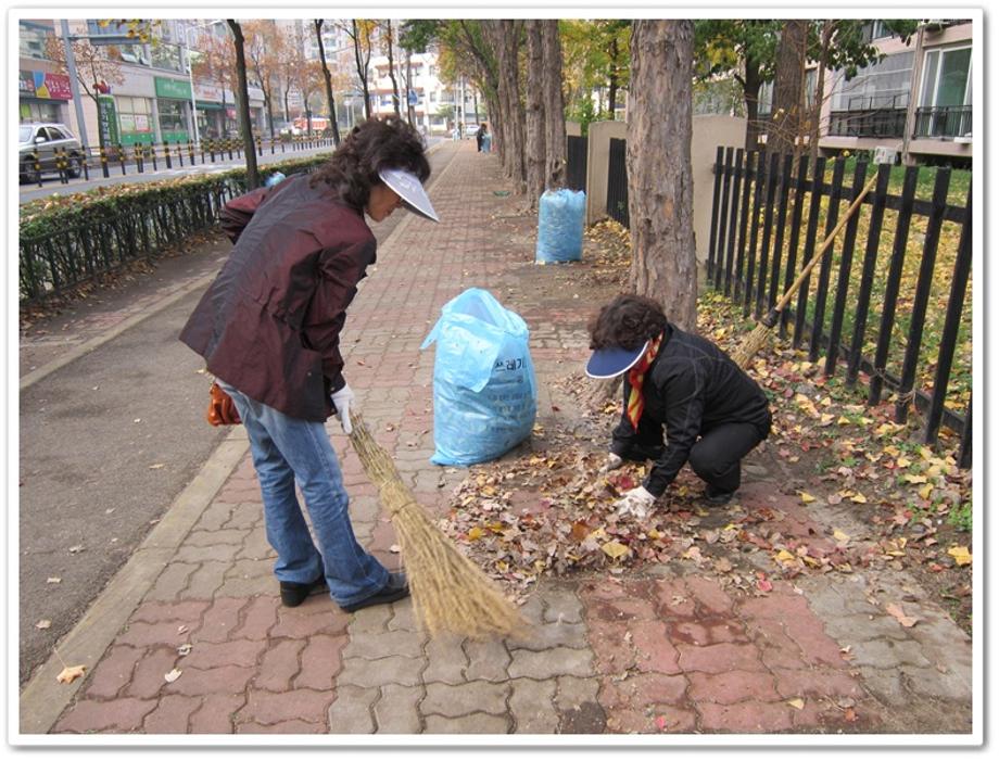 자원봉사협의회 낙엽수거작업 실시 이미지