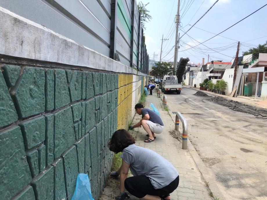 호남선 철로변 잡초 제거 이미지