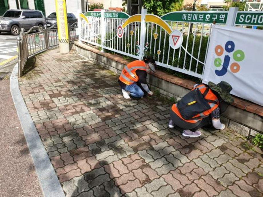 (은행선화동) 관내 초등학교 인근 잡초제거 이미지
