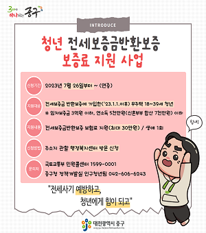 청년 전세보증금반환보증 보증료 지원 사업