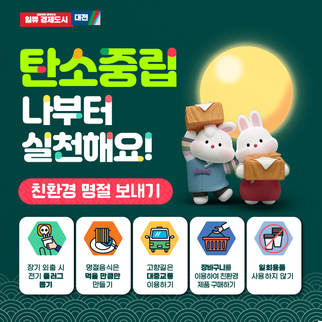 친환경 명절 보내기, 탄소중립 나부터 실천해요!